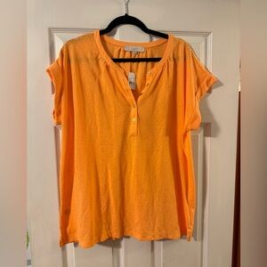 Loft Dolman Henley Top - Tangerine Dream - size L